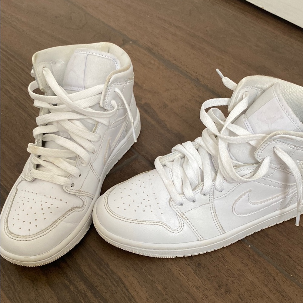 Kids White Nike Jordan Sneakers